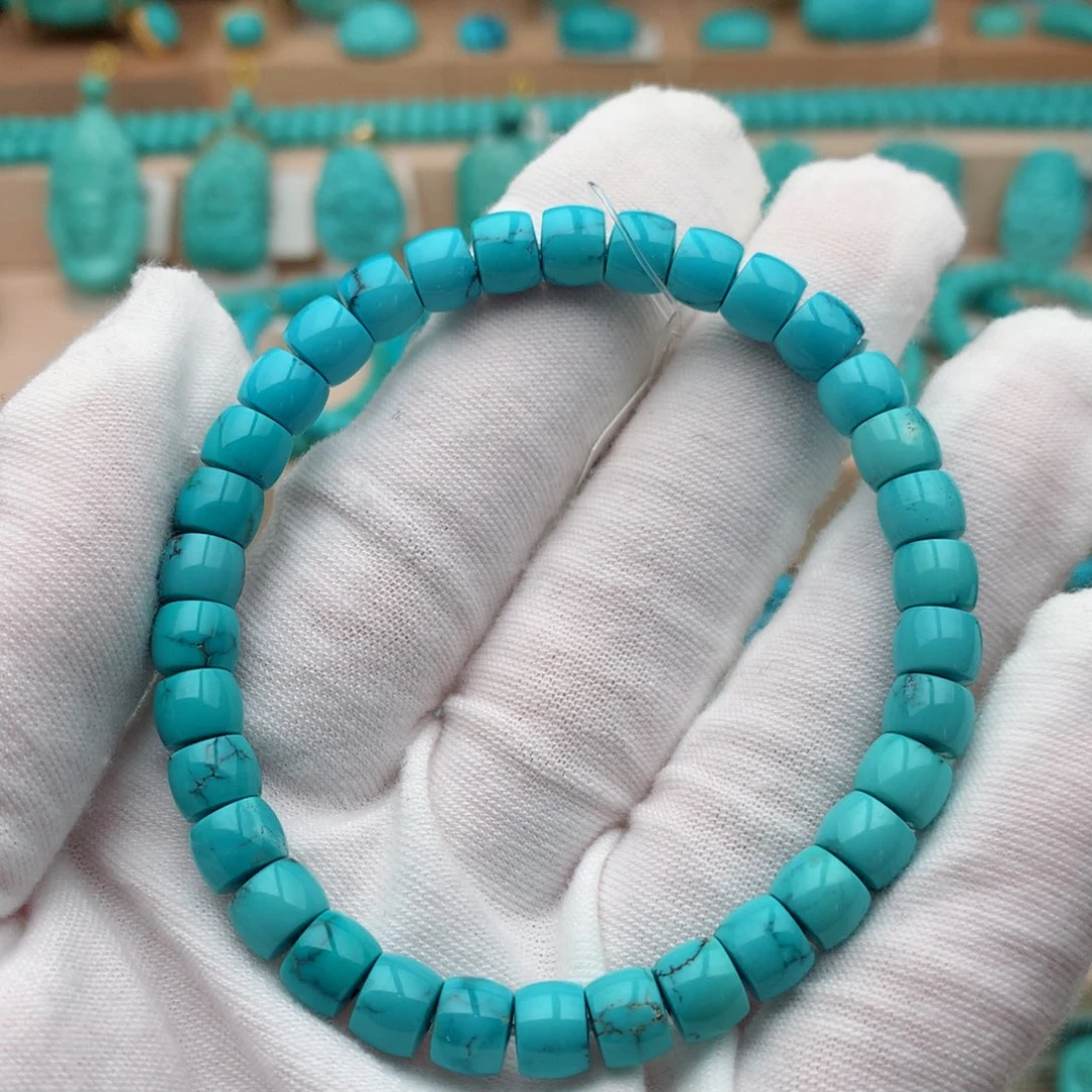 绿松石未镶嵌珠宝奇石6.5mm