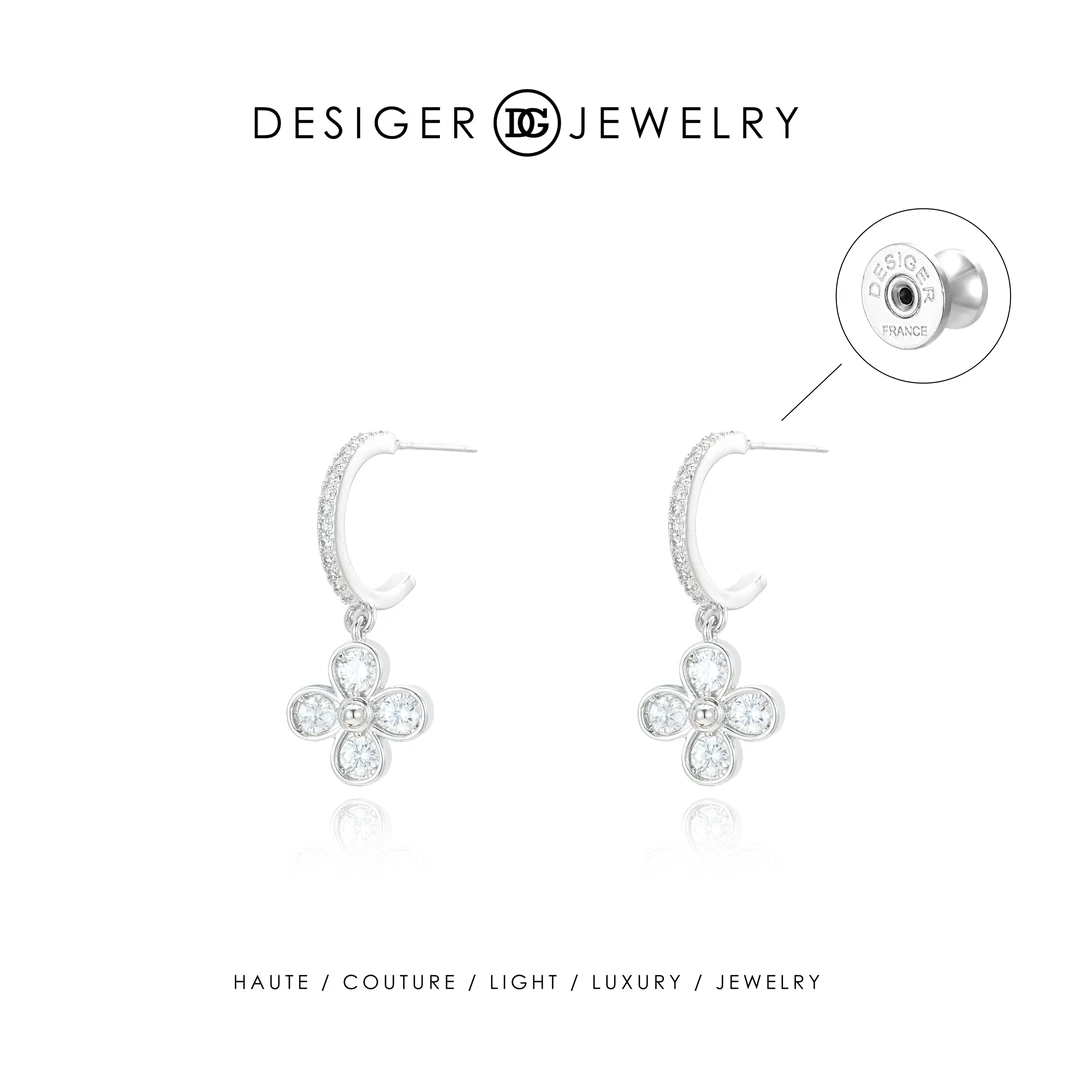 【星愿颂诗】Desiger设计师款四叶耳钉F4486