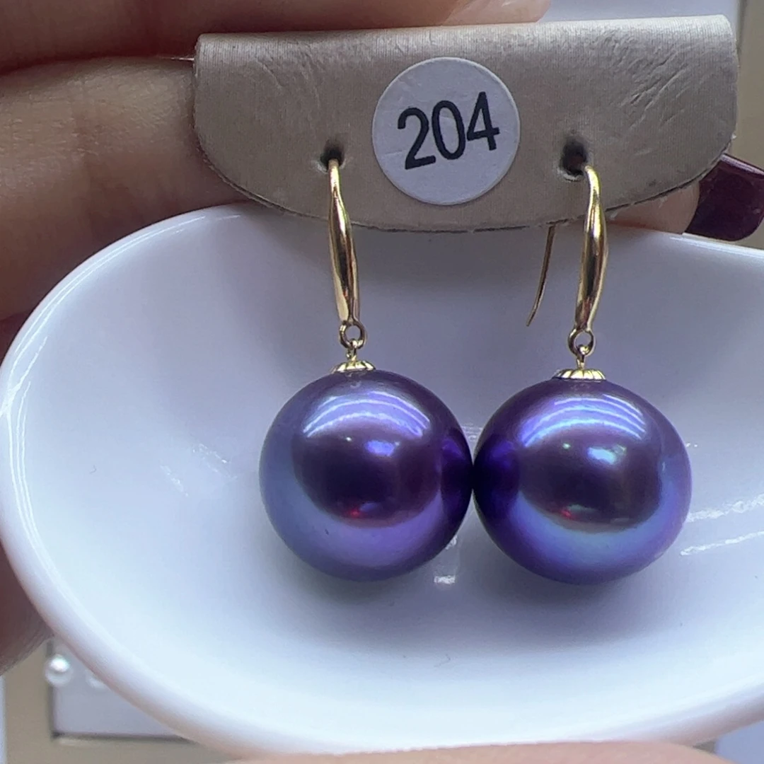 淡水珍珠耳饰18K金镶嵌