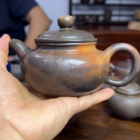 戬谷龙窑柴烧茶壶13