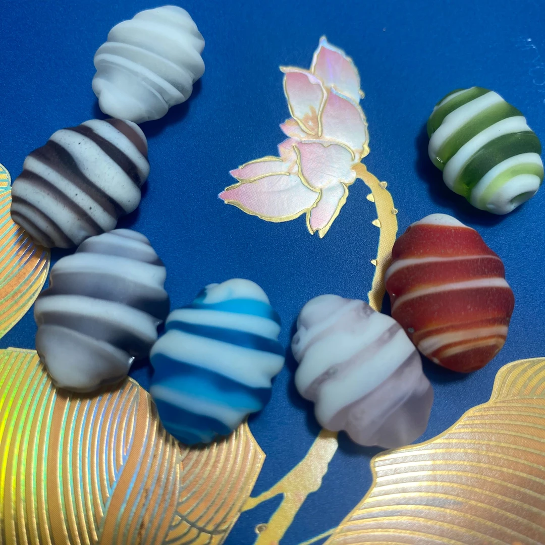 琉璃斑马唇齿螺20*15MM手工