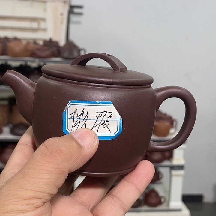 紫砂茶壶60目紫泥老式汉瓦230cc
