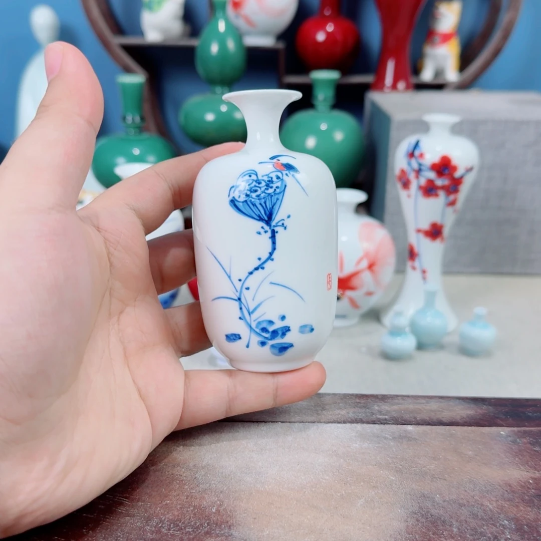 陶瓷手工小花器摆件
