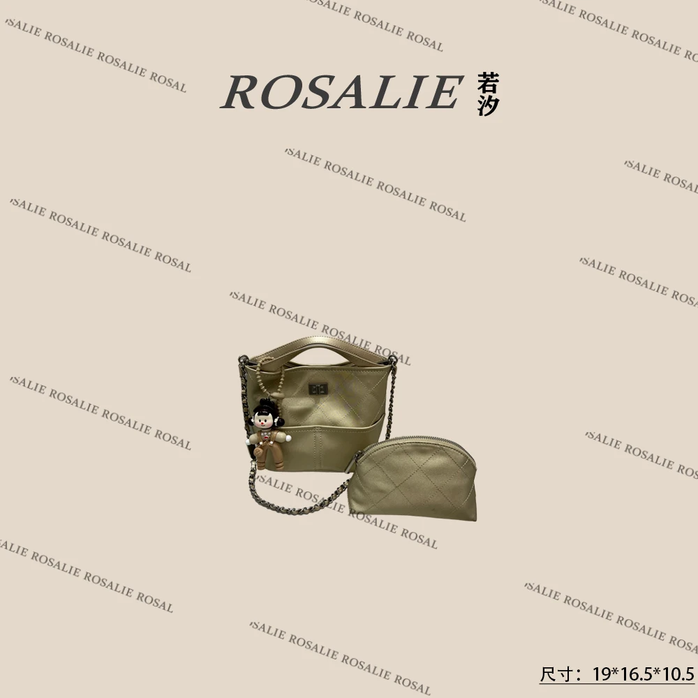 【若汐Rosalie】ZT-D7163-科技香槟色轻奢小众时尚气质百搭女士包包