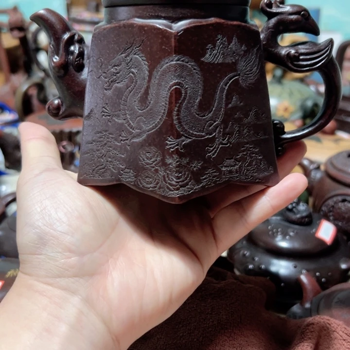 茶壶紫砂紫砂壶收藏起来了