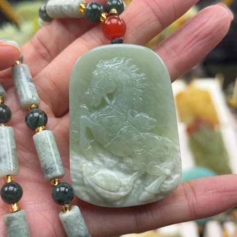 岫玉未镶嵌挂件挂件