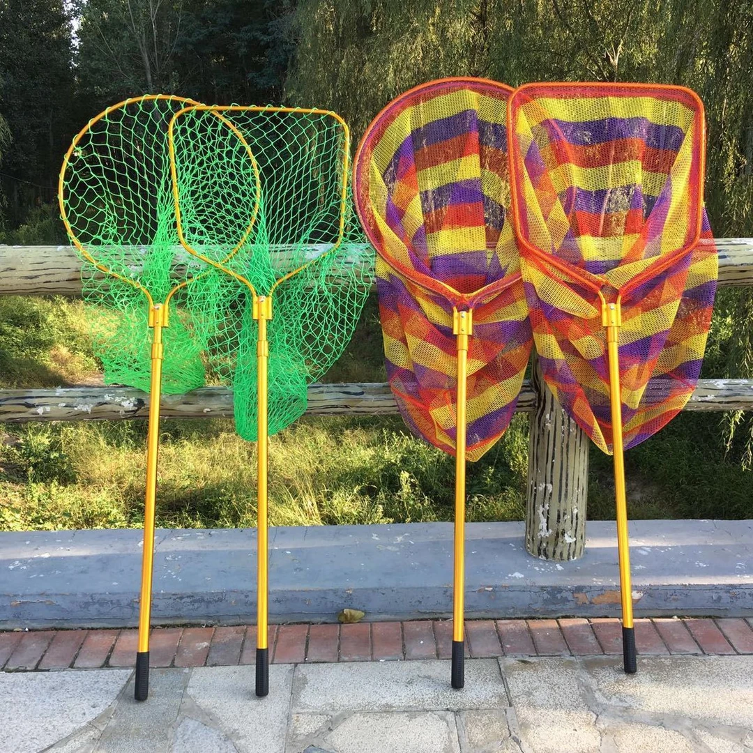 大物抄网铝合金抄网大眼抄网细眼抄网钓鱼养殖业抄网工具伸缩定位