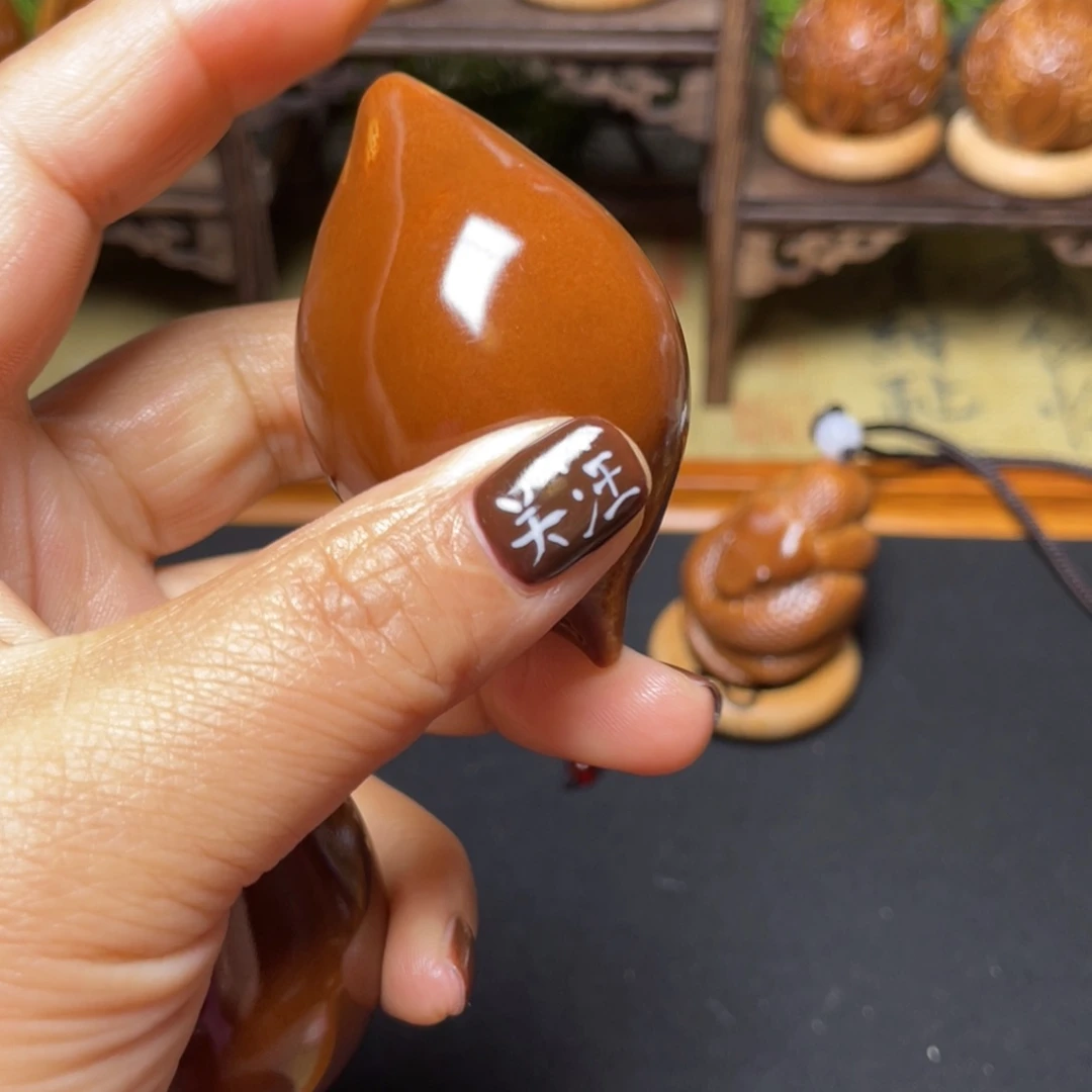 橄榄核吊坠蝴蝶37一对