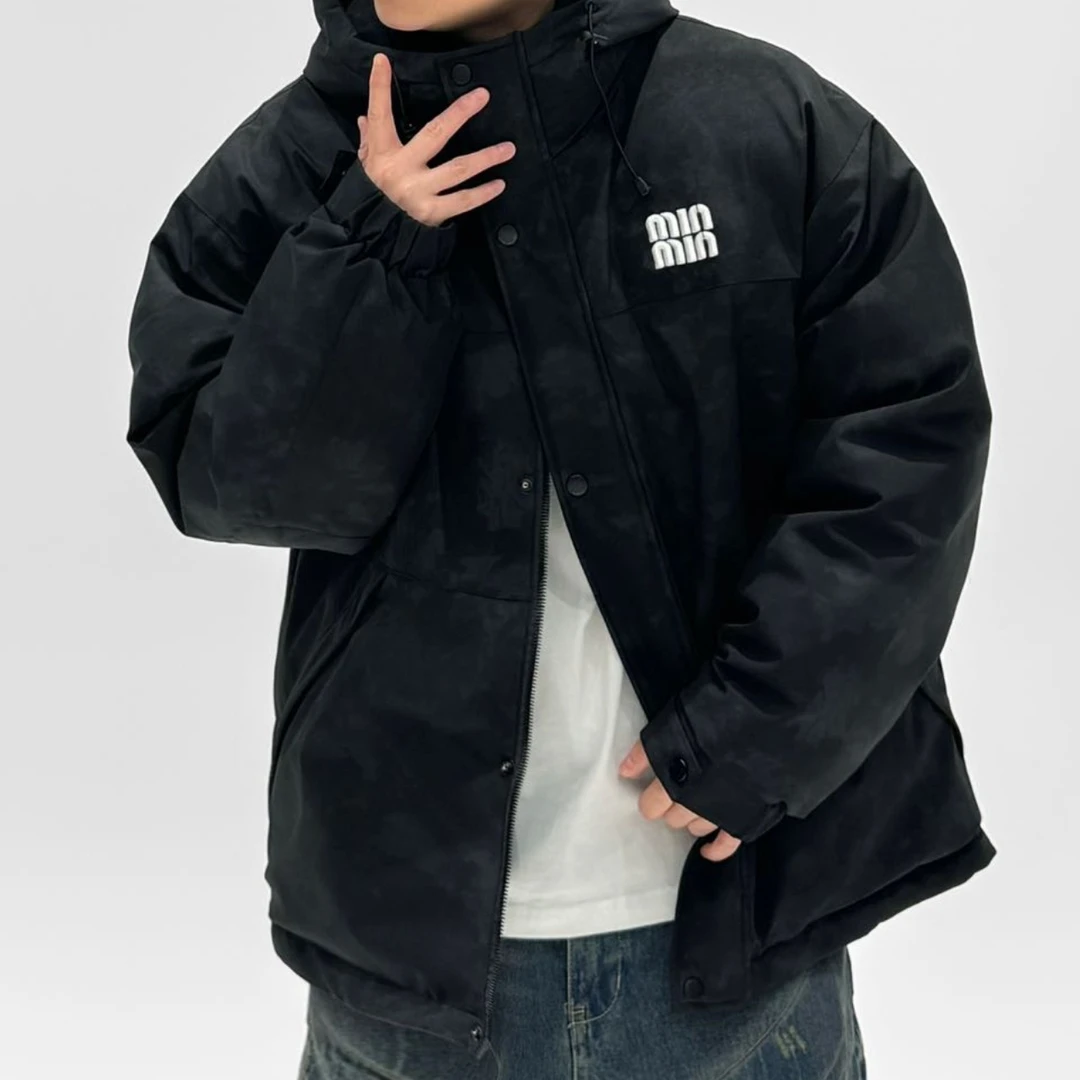 CB BF-916-秋冬季新款时尚百搭连帽冲锋衣羽绒服外套