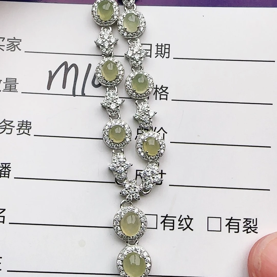 银S925镶嵌戒指翡翠戒指