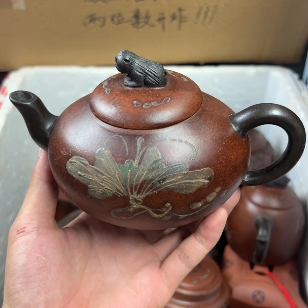 茶壶紫砂宜兴原矿紫砂壶400毫升容量