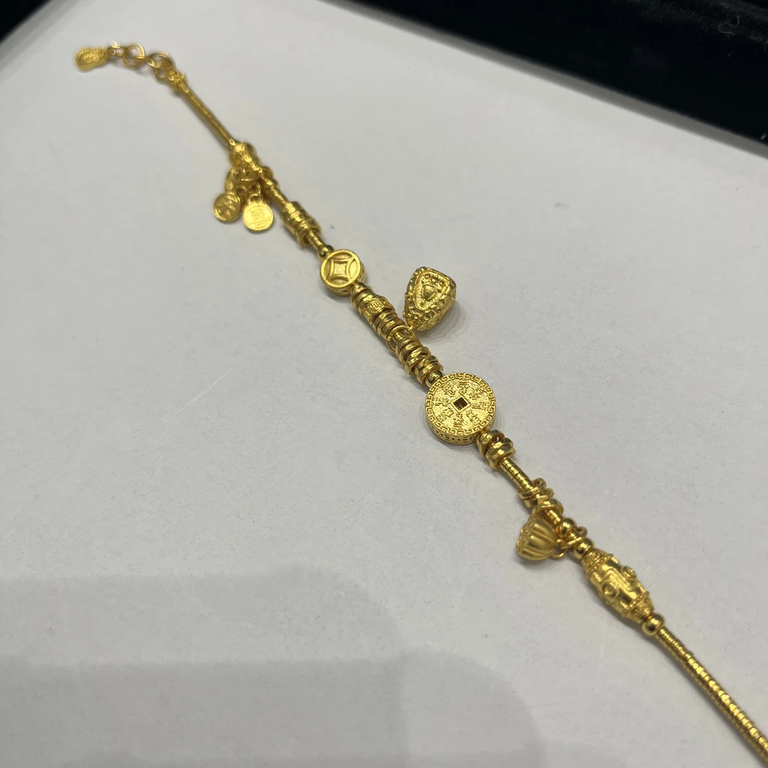 水贝国潮黄金珠宝【足金999盘缠手链】