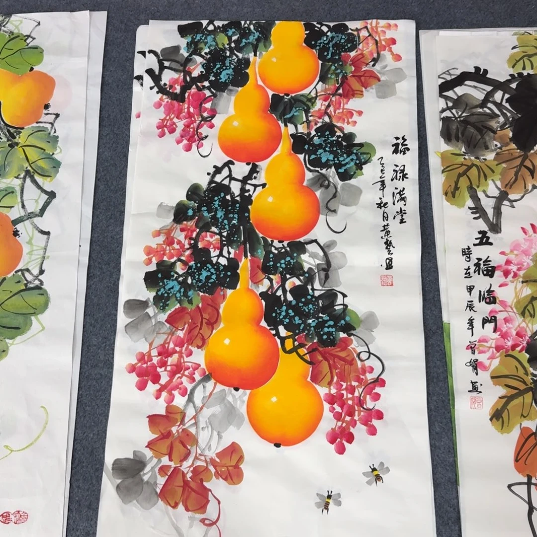 焰***萬国画三尺尺寸50X100纯手绘作品
