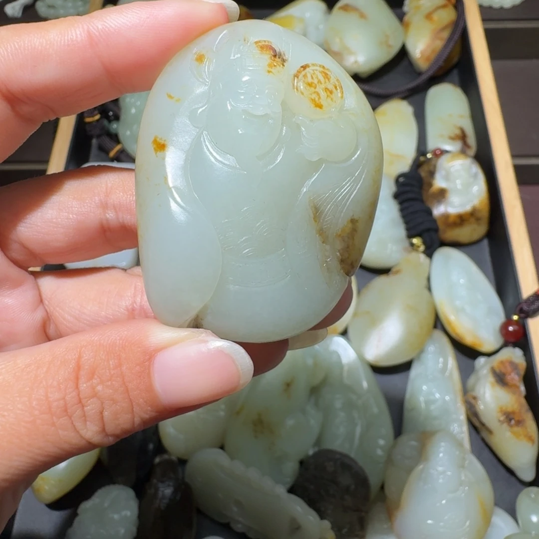 和田玉未镶嵌吊坠(不含链)