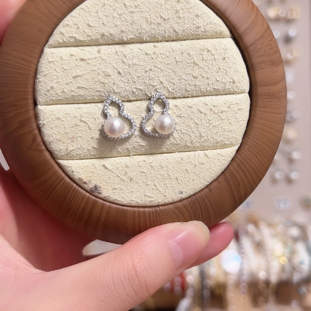 耳饰淡水珍珠银S925镶嵌