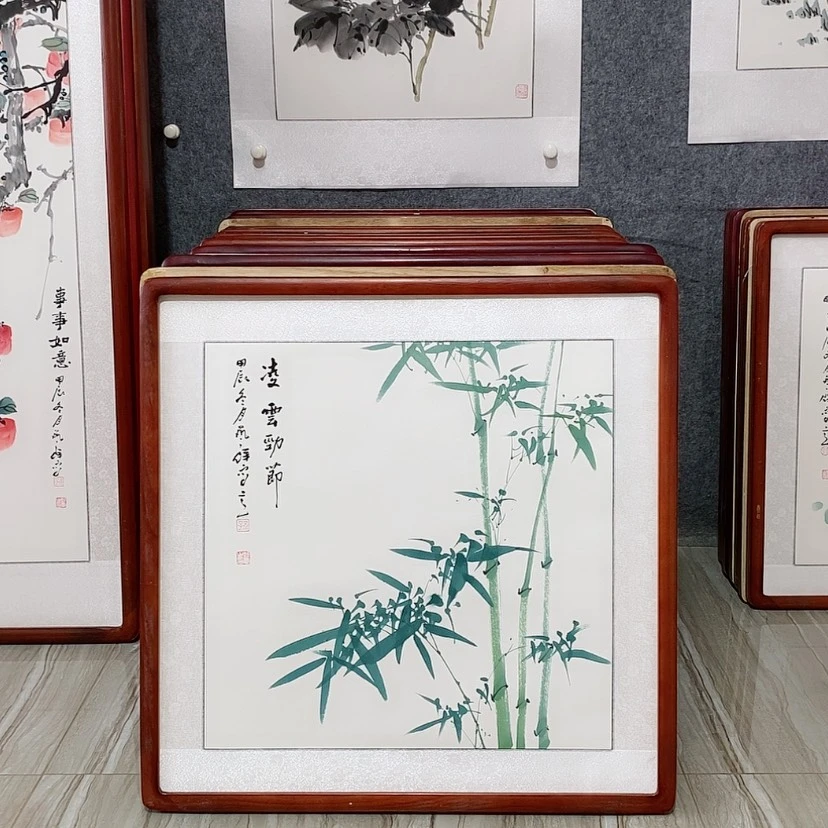 【闪购商品】国画书画作品带框65×65厘米