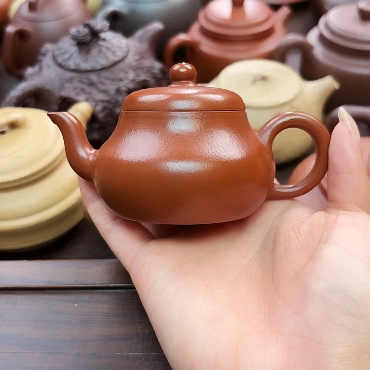 茶壶紫砂君德全手朱泥100cc