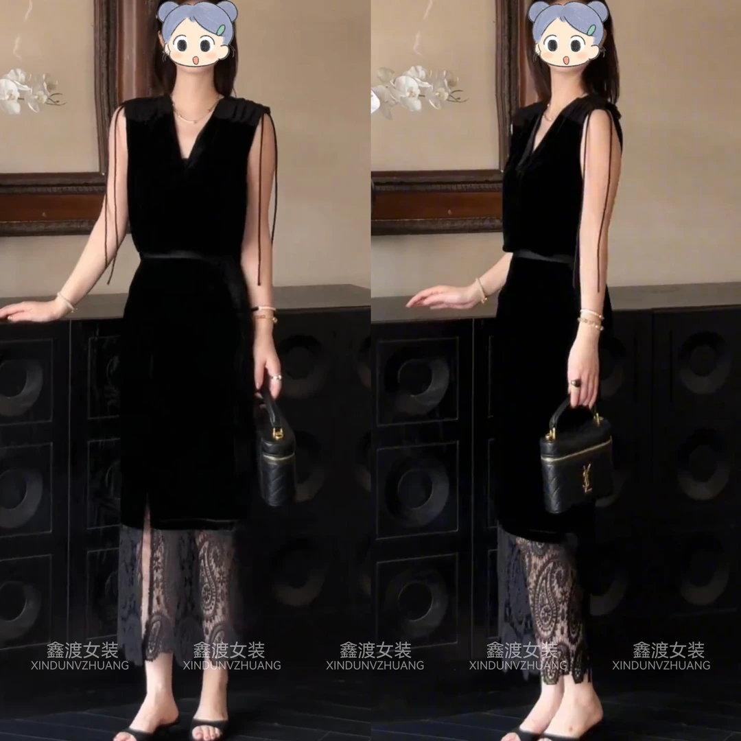 2025夏季新款时尚显瘦气质女士网红洋气连衣裙百搭款D21570