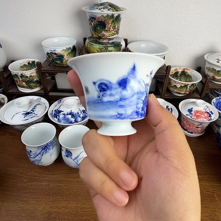 忠意堂釉下彩猫咪