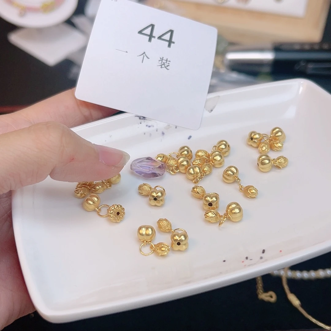 紫晶珠宝半成品银S925镀金镶嵌44