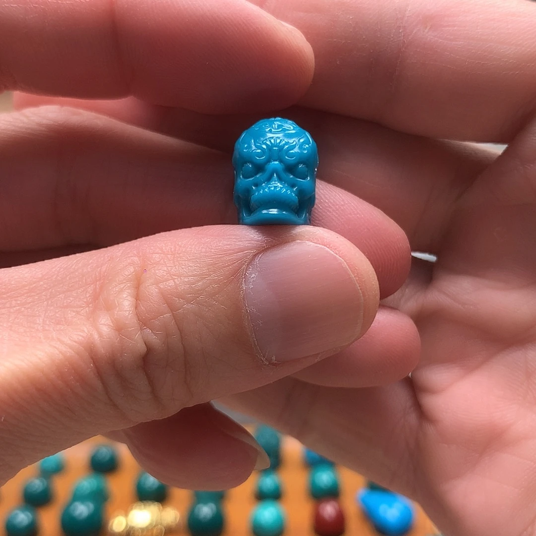 琉璃颈饰暴力蓝10.6mm骷髅