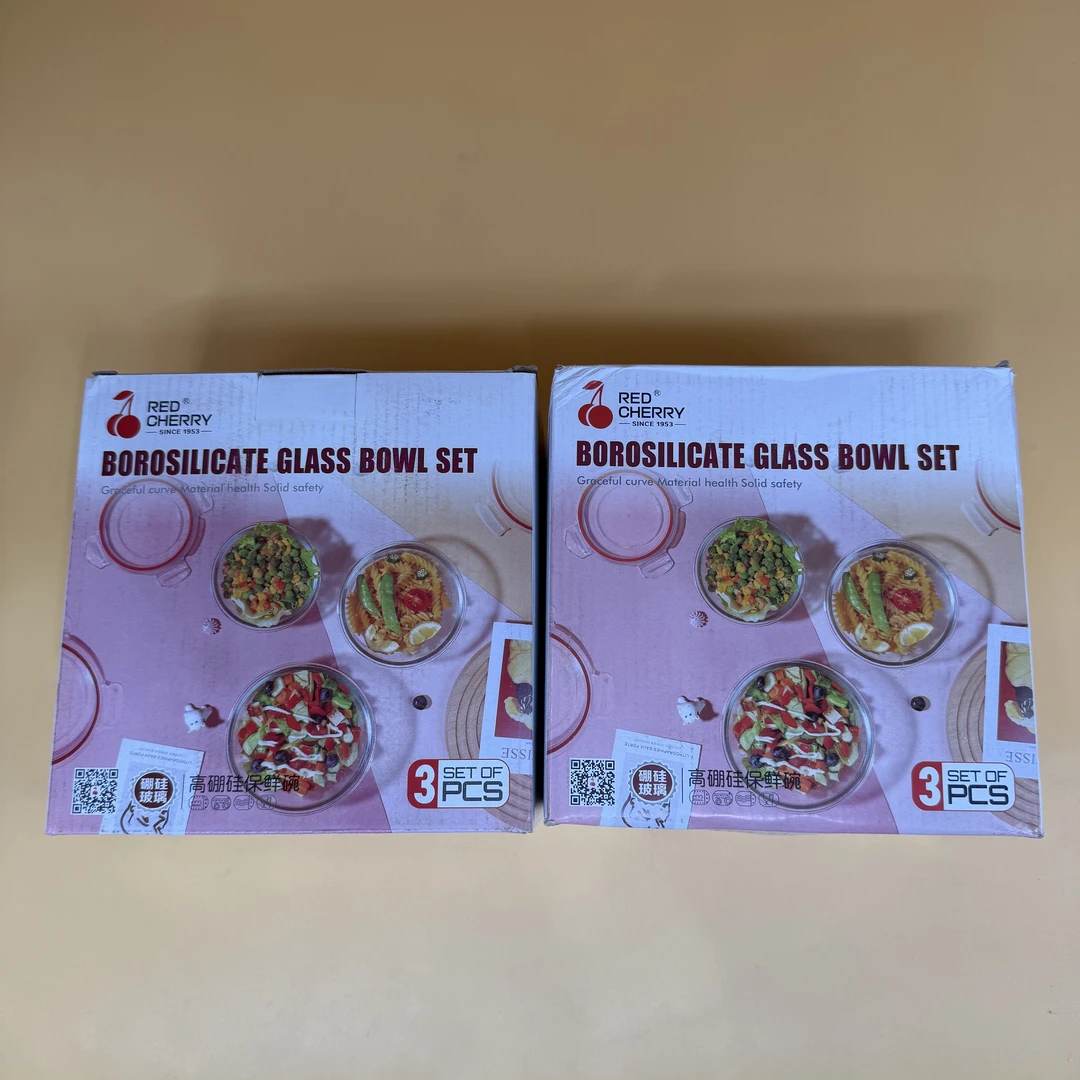 #Y 高硼硅圆形保鲜碗三件套 抗磨易清洗 食品级PP/硅胶