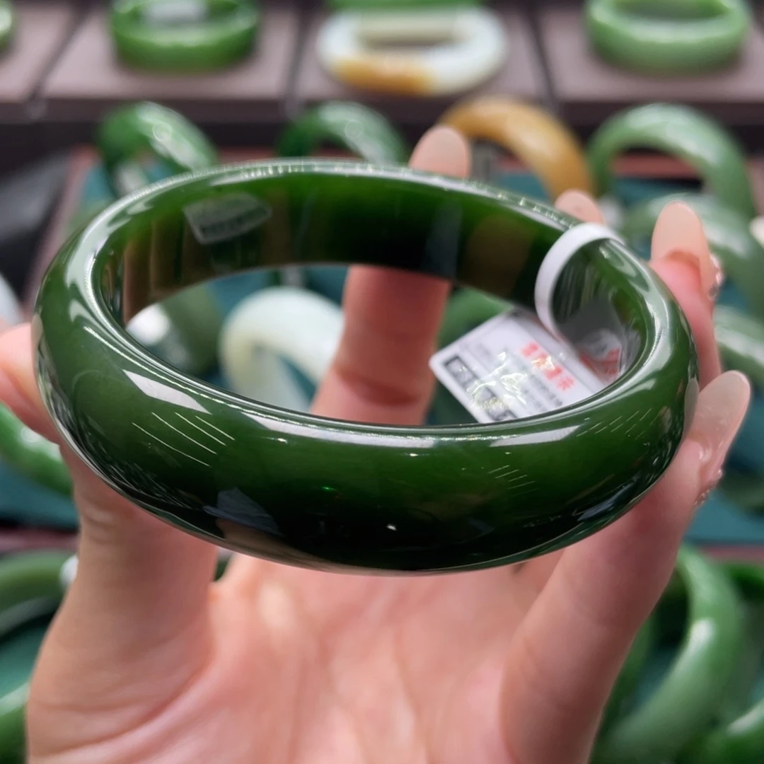 和田玉（碧玉）未镶嵌手镯5859