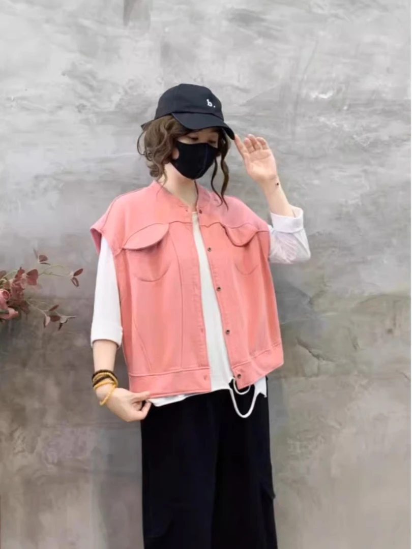 24158欧货爆款糖果色针织马甲女