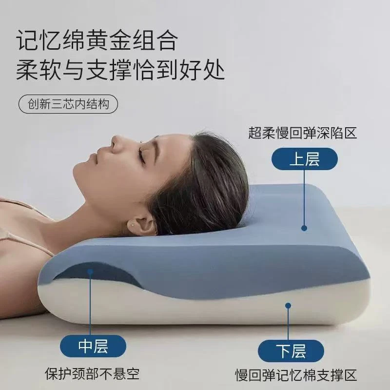【拍一发二品牌尾货3.0三芯记忆枕  微瑕 介意勿拍零压力慢回弹