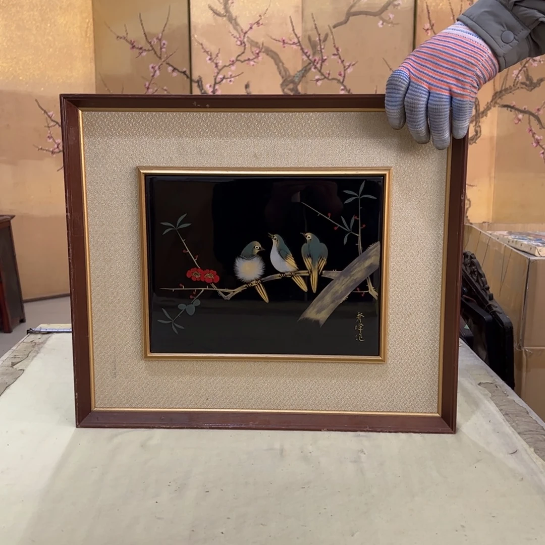 微***素绘画屏风框画茶空间设计