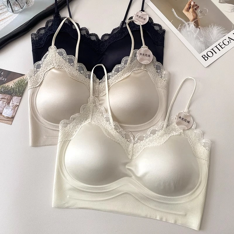 无痕性感蕾丝美背内衣收副乳聚拢防下垂裹胸女夏季软支撑舒适文胸