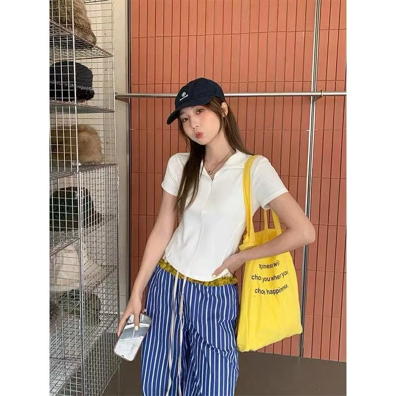 【苹果现货清清】XQ2388夏季新款显瘦百搭短袖上衣