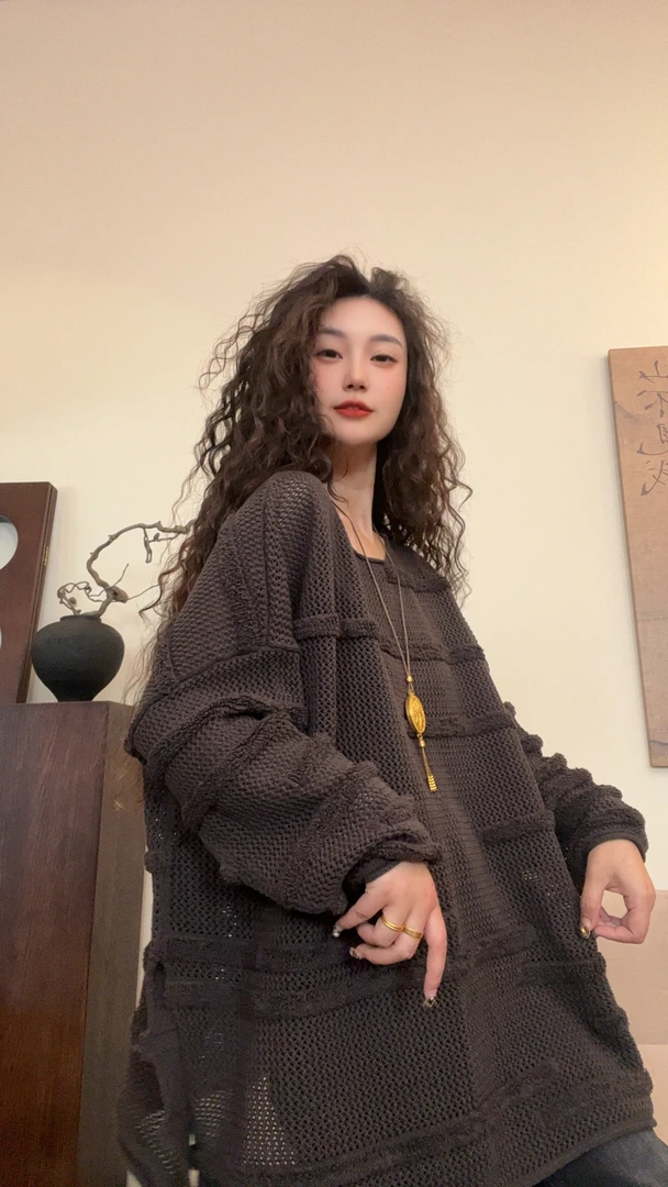 museguhui/木色古汇1888#设计感气质百搭时尚休闲慵懒风上衣