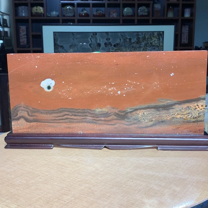 ，广西国画石摆件，收藏观赏