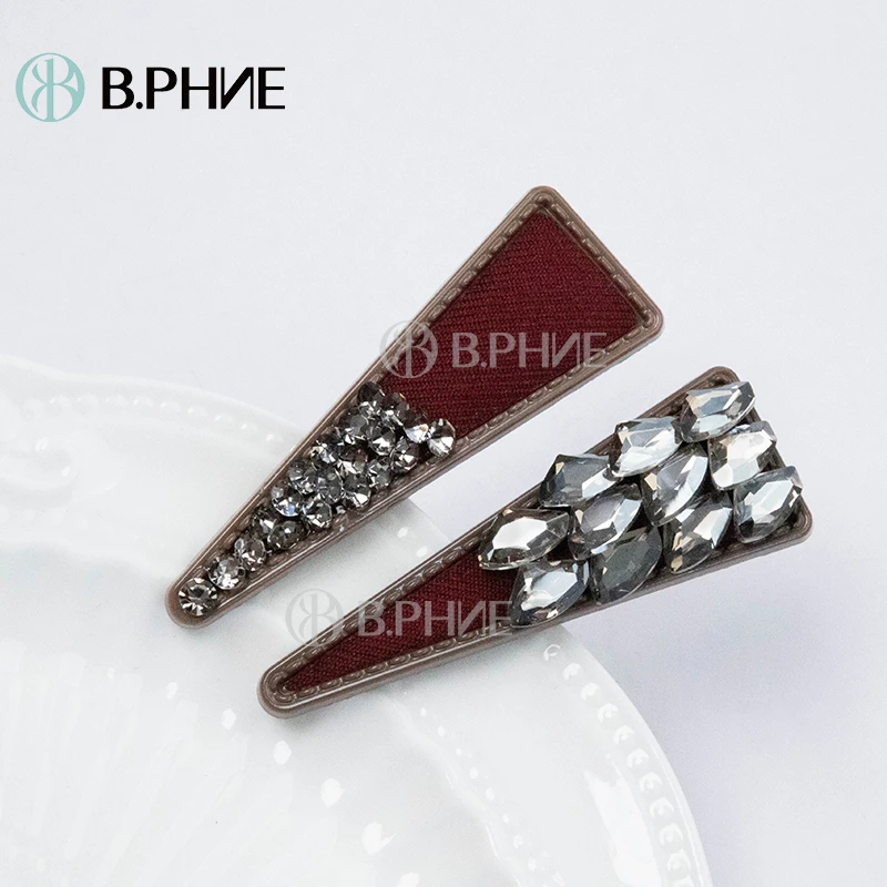B.【贝菲新品】新款网红韩版时尚红色个性重工压夹