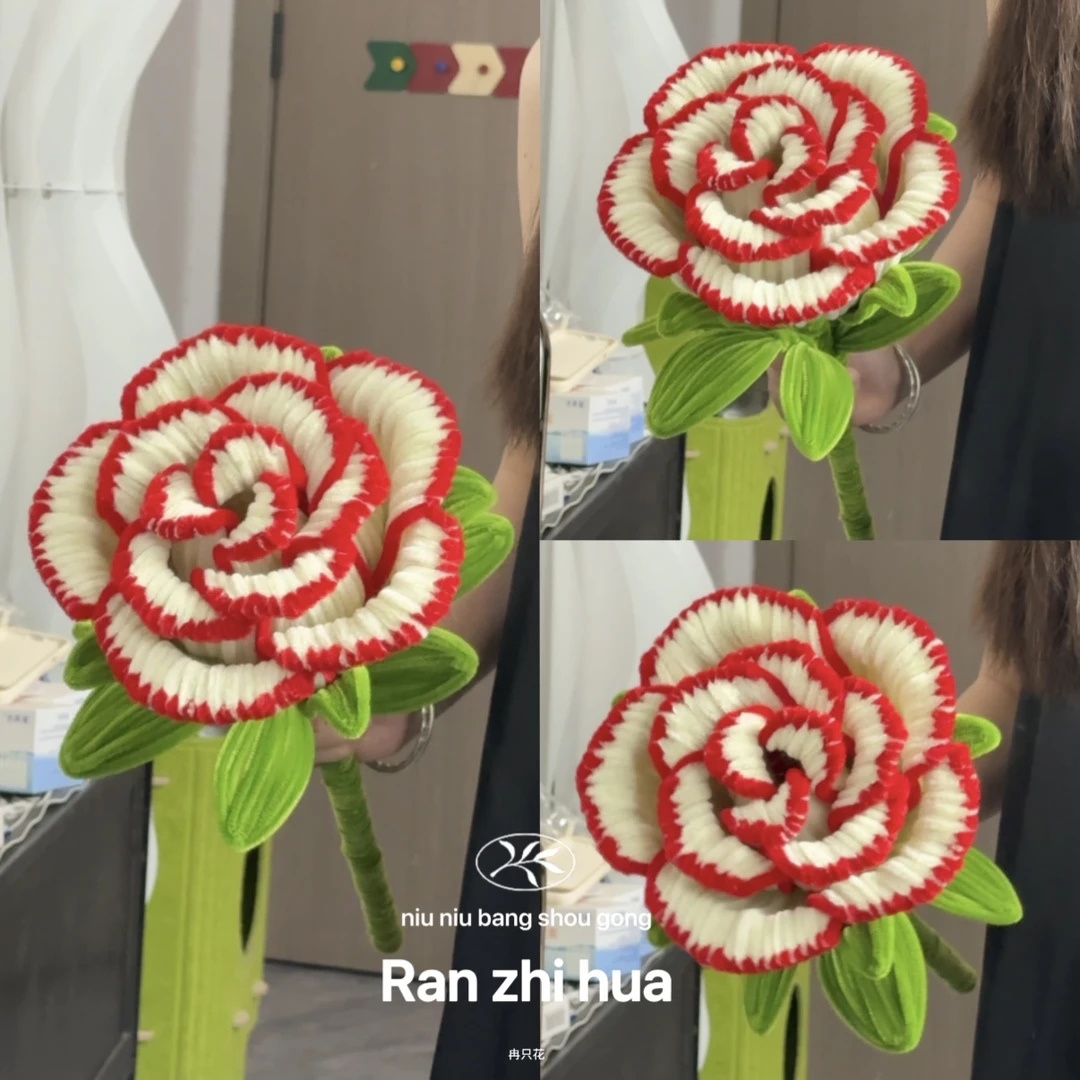 【材料包】巨型玫瑰花/高50cm超密扭扭棒自制手工DIY材料包七夕礼物