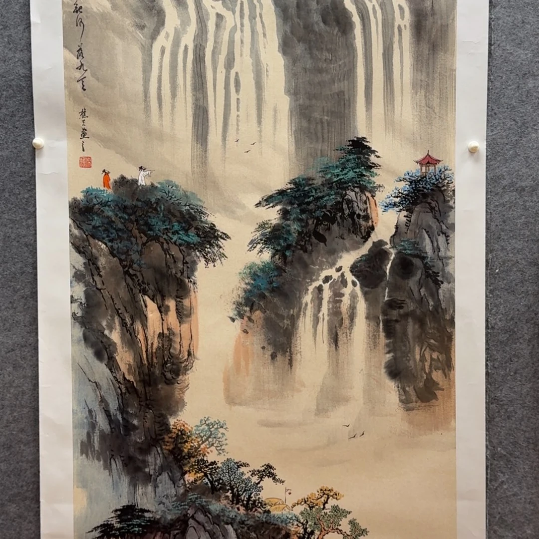 国画四尺作品山水作品