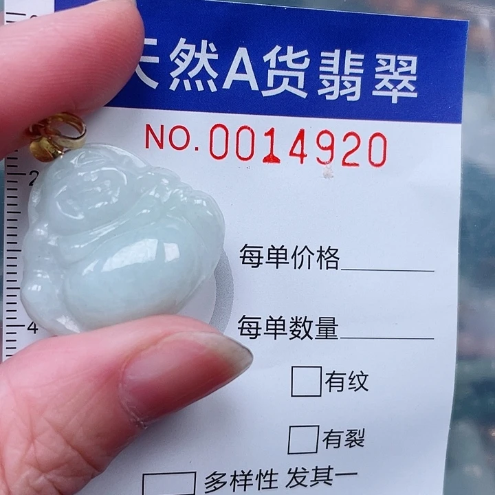翡翠未镶嵌吊坠(赠链)
