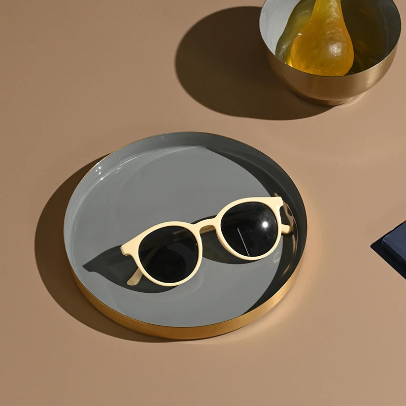 迪斯凯外金里灰珐琅彩托盘M#35809