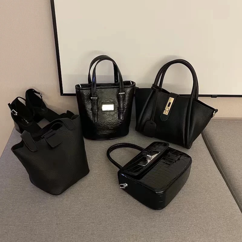 【编码下单】时尚简约大方真皮女包斜挎包