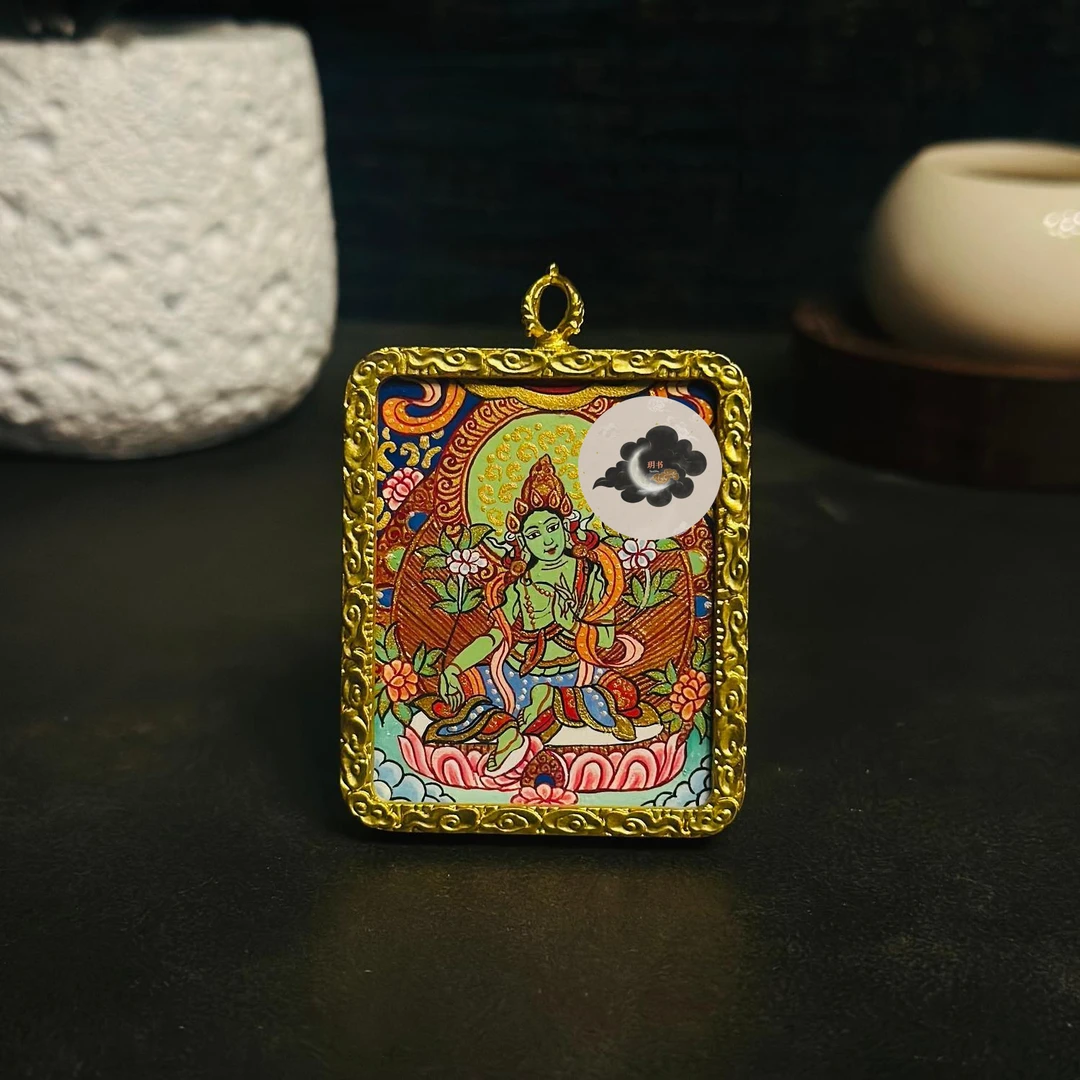 绿度母纯手绘矿物质颜料-玥书手绘（福利款）