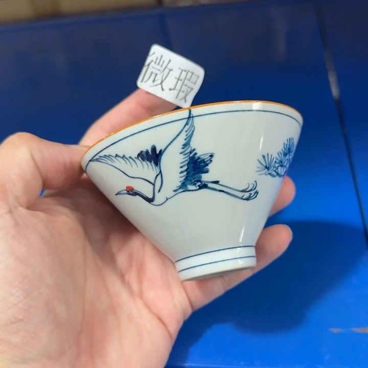 釉下手绘茶具微瑕