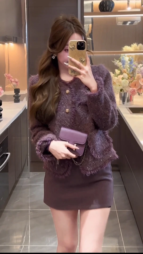 【子芸】《》外套JJQ5WT6278小香风轻奢短款重工设计师