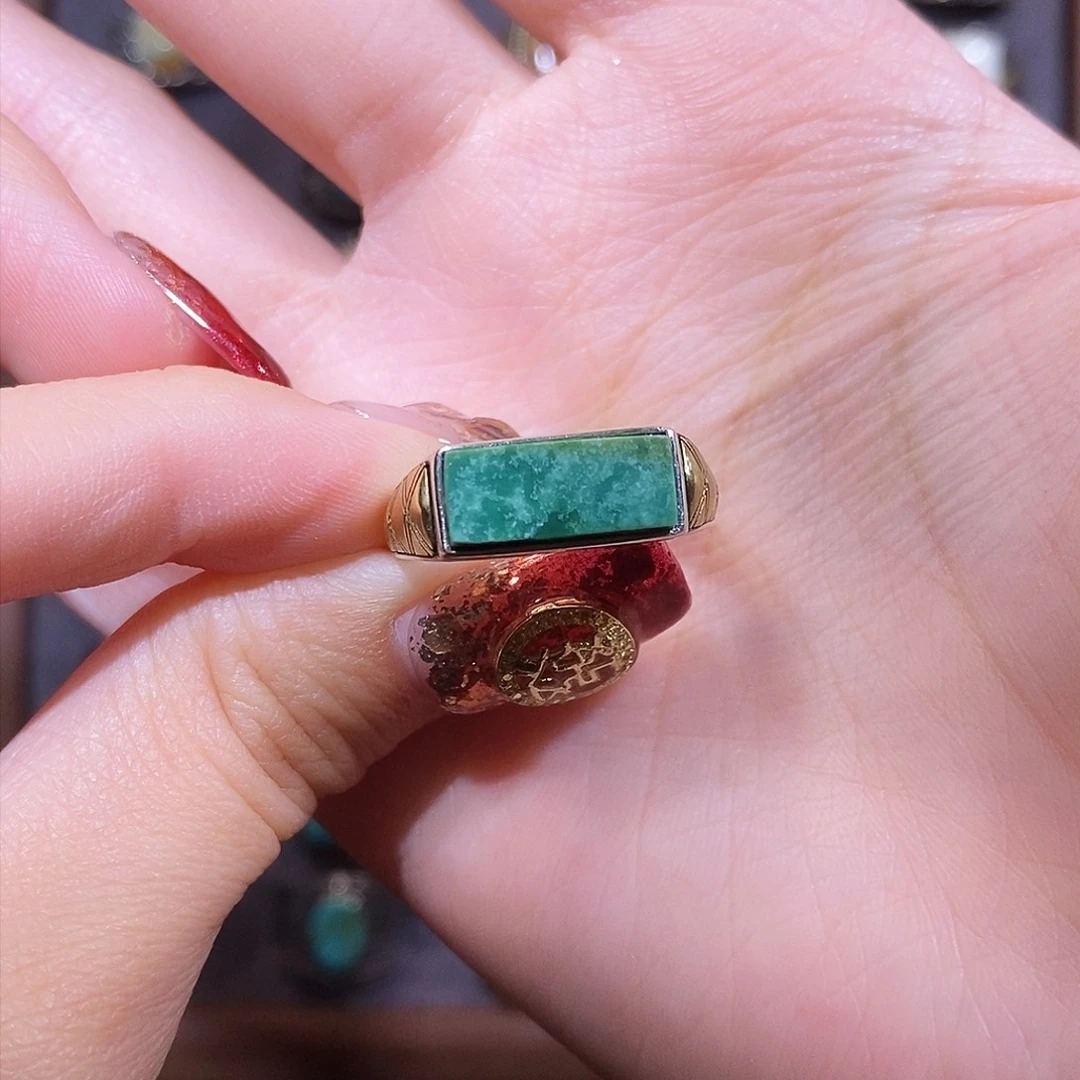 绿松石戒指银S925镶嵌˗****戒指