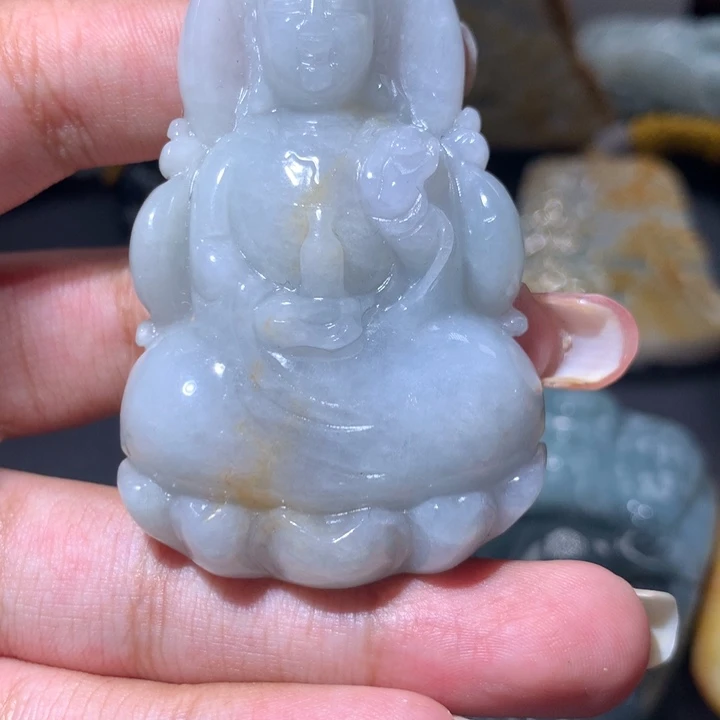 翡翠未镶嵌颈饰保真天然a货翡翠