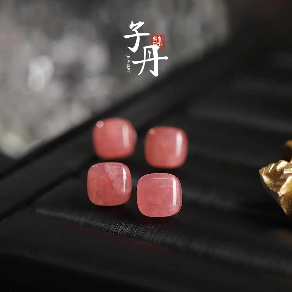 【仟佳珠宝】红纹石耳钉C4-216（多样性发/发一对）