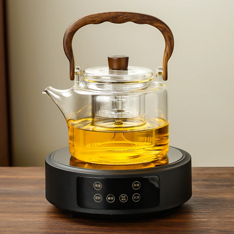 （茶简+四代福运壶）家用煮茶炉大功率1500W不挑壶玻璃养生壶套装