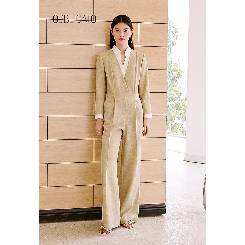 OBBLIGATO奥丽嘉朵1C65302650专供2025秋季醋酸混纺连体服