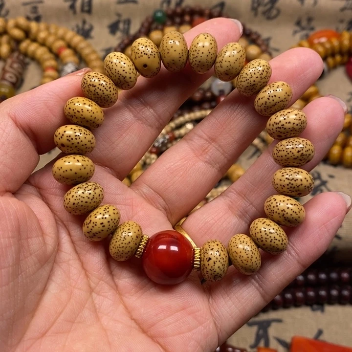 星月菩提吊坠黄金籽12.5