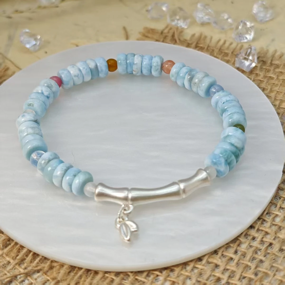 《颂礼》海纹石银竹节手链7+(多样发其一) MY138